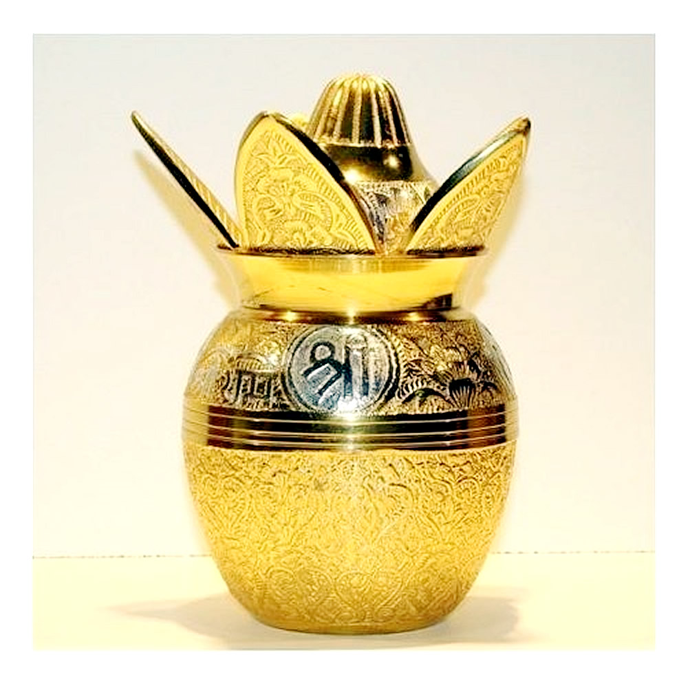 Mangal Kalasham With Coconut and Leafs (Brass) Mangal Kalasham With Coconut and Leafs (Brass)